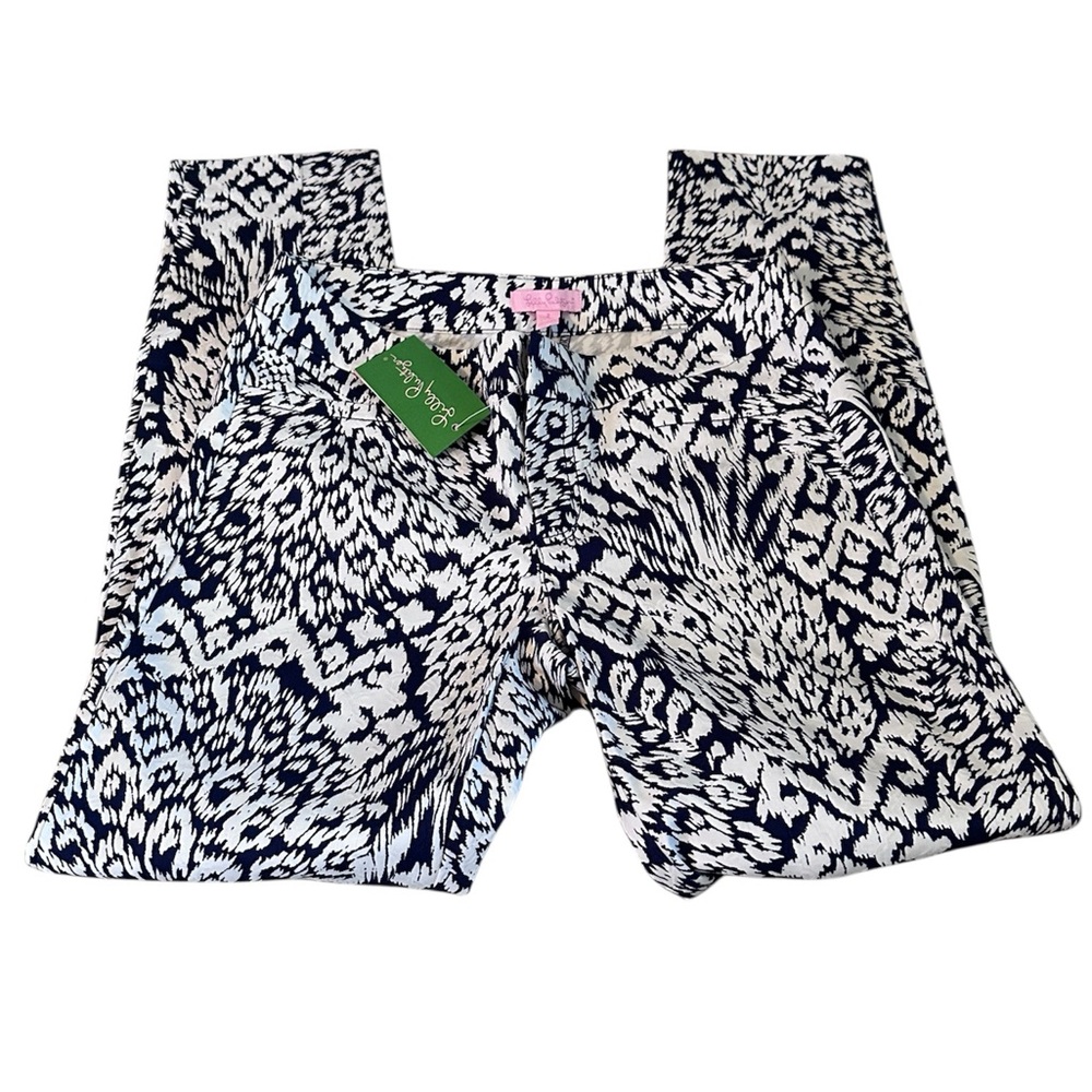 Lilly Pulitzer Kelly Skinny Ankle Pineapple Party Peacock pants NWT